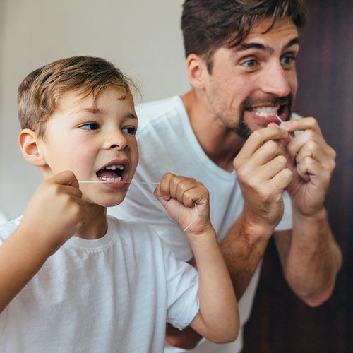 Oral hygiene flossing